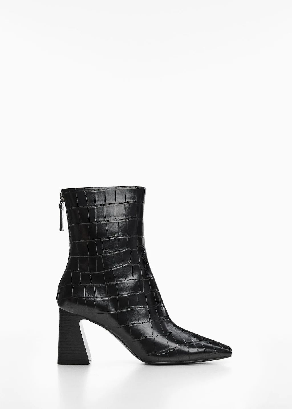 Croc-effect ankle boots | MANGO (US)