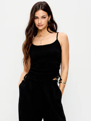 Shirred Side Cami Tank Top | Old Navy (US)