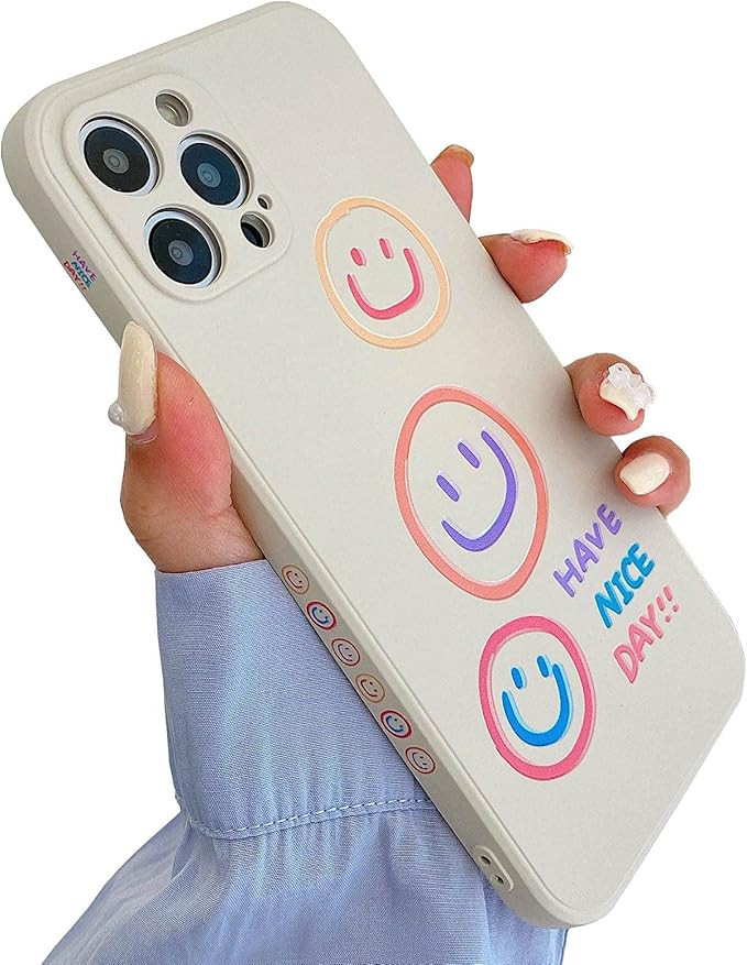 KERZZIL Cute Smile Pattern Compatible with iPhone 12 Pro Max Case, Silicone Slim Fit [Soft Anti-S... | Amazon (US)