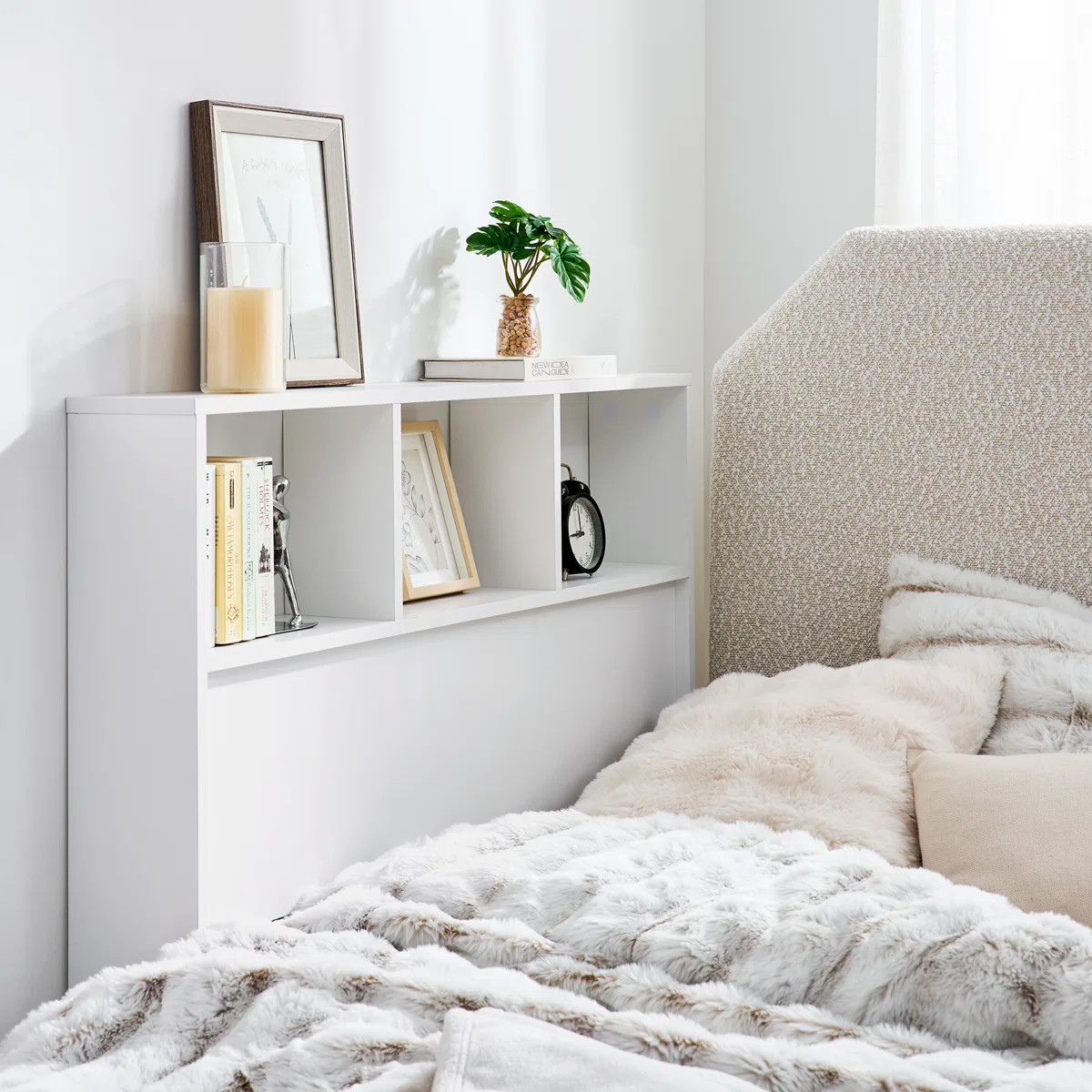 Yak About It Compact Classic Bedside Shelf  - White | Wayfair North America
