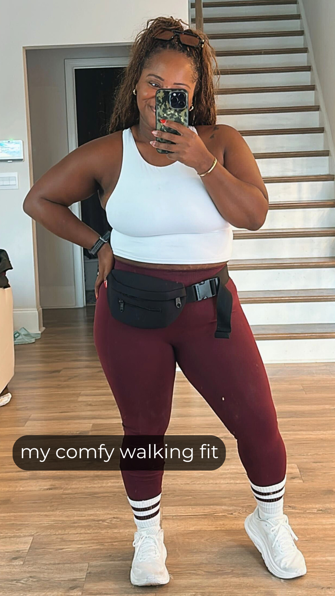 My comfy walking fit! No thinking and no adjusting, just something I can throw on and go get my steps in. 

For the moms doing it all and still showing up for themselves. 

 #LTKMothersDay #LTKActive #LTKMidsize