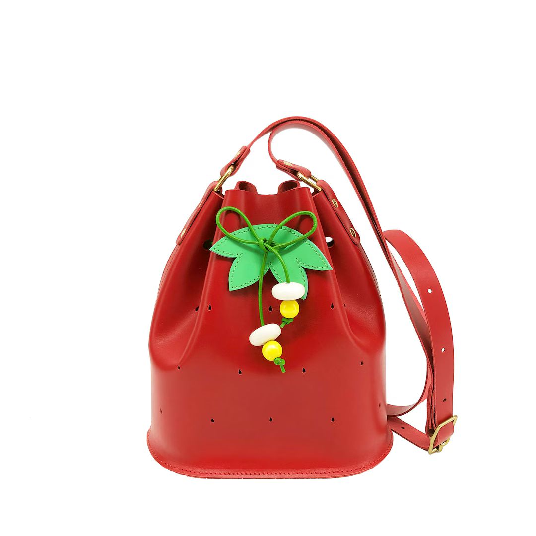 Bucket bag strawberry La Lisette | Etsy (US)