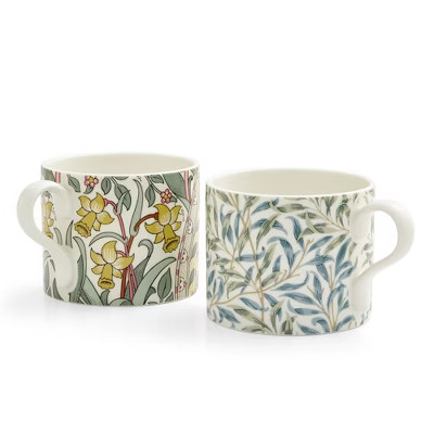 Spode Morris & Co 12oz Mugs, Set of 2 (Daffodil & Willow Bough) - Microwave & Dishwasher Safe, Elegant Porcelain, for Coffee Bar | Target