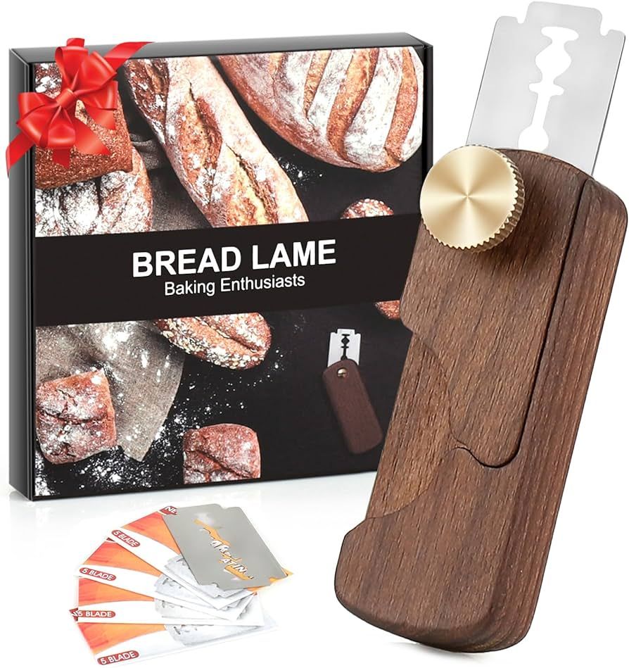 HHZPAEK Magnetic Wooden Bread Lame Dough Scoring Tool,Hand Crafted Sourdough Lame Scoring Tool,Br... | Amazon (US)
