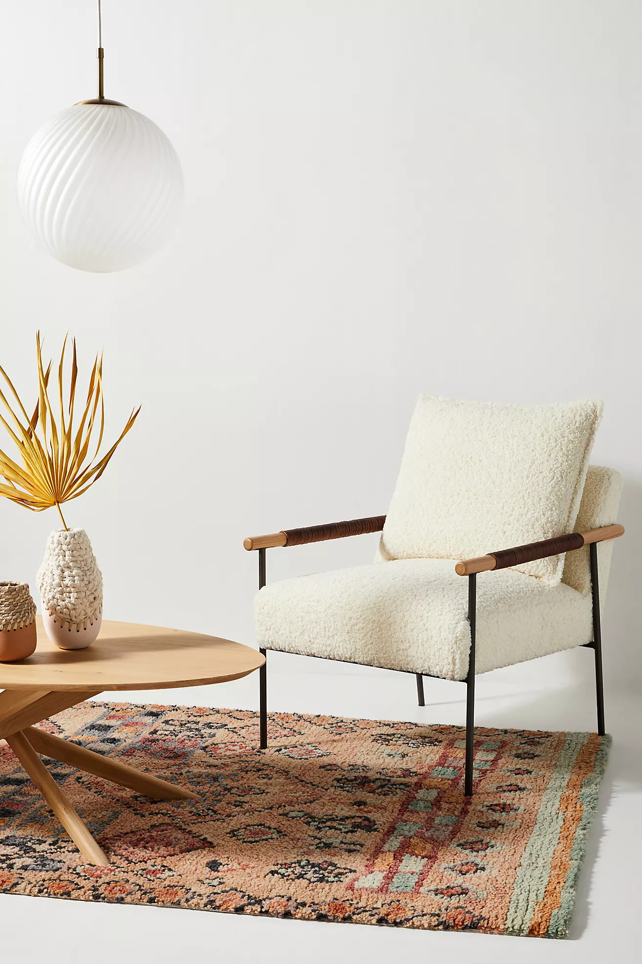 Sherpa Bouclé Atticus Armchair | Anthropologie (US)