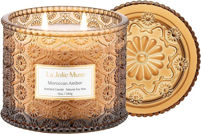 LA Jolie Muse Mothers Day Candle, Moroccan Amber Scented Candles, Candles for Home Scented, Large... | Amazon (US)