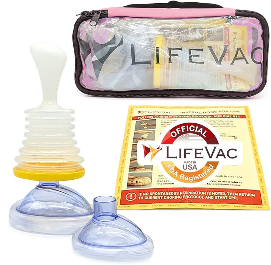 LifeVac Pink Travel Kit - Portable Suction Rescue Device, First Aid Kit for Kids and Adults, Port... | Amazon (US)