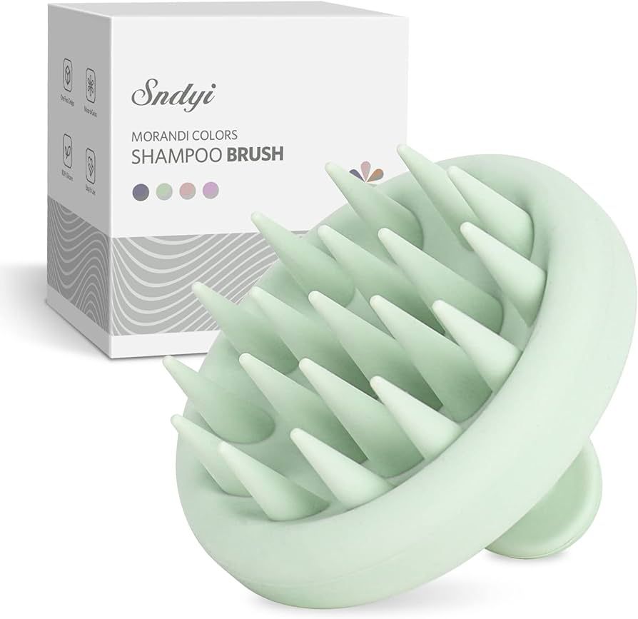 Sndyi Silicone Scalp Massager Shampoo Brush, Hair Scrubber with Soft Silicone Bristles, Scalp Scr... | Amazon (US)