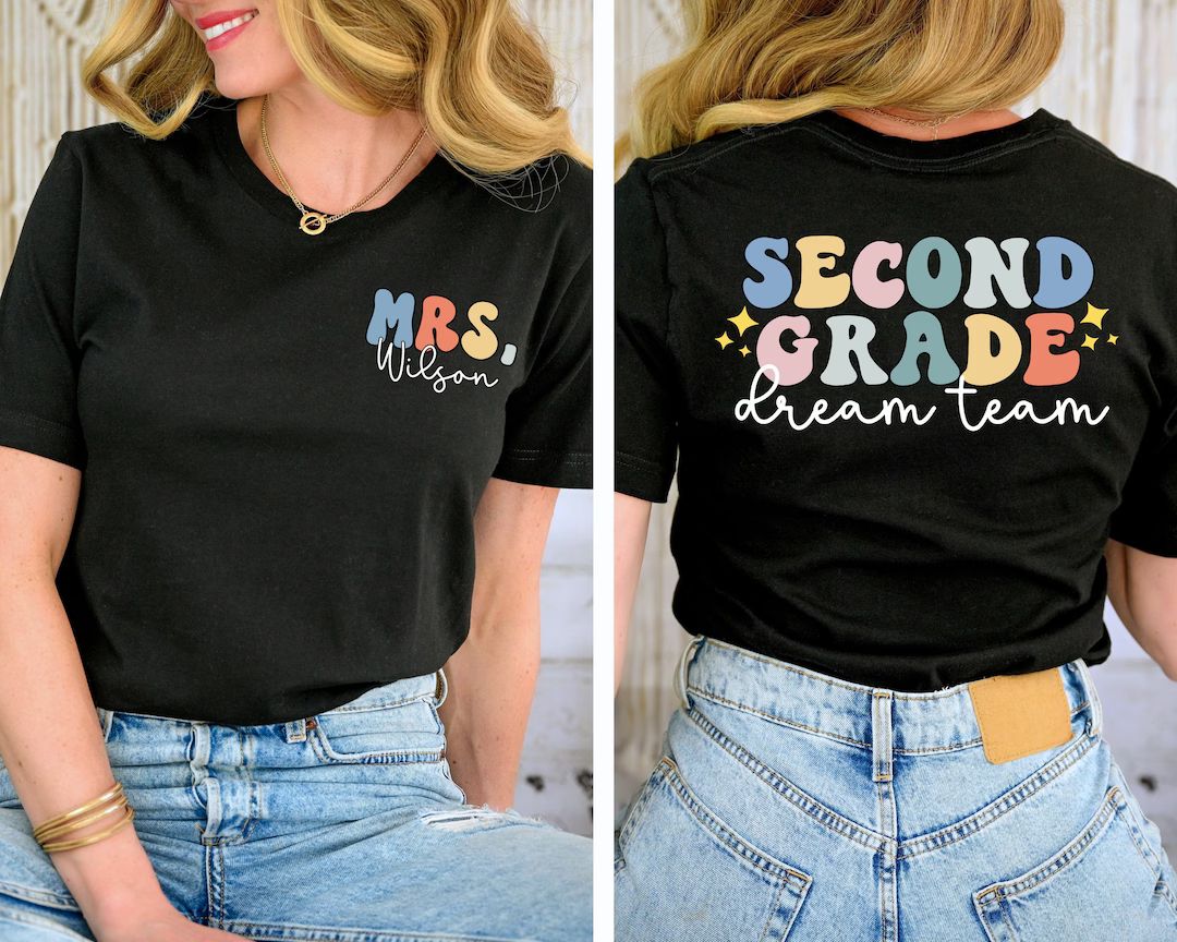 Second Grade Dream Team T-shirt Second Grade Teacher Shirt - Etsy Canada | Etsy (CAD)