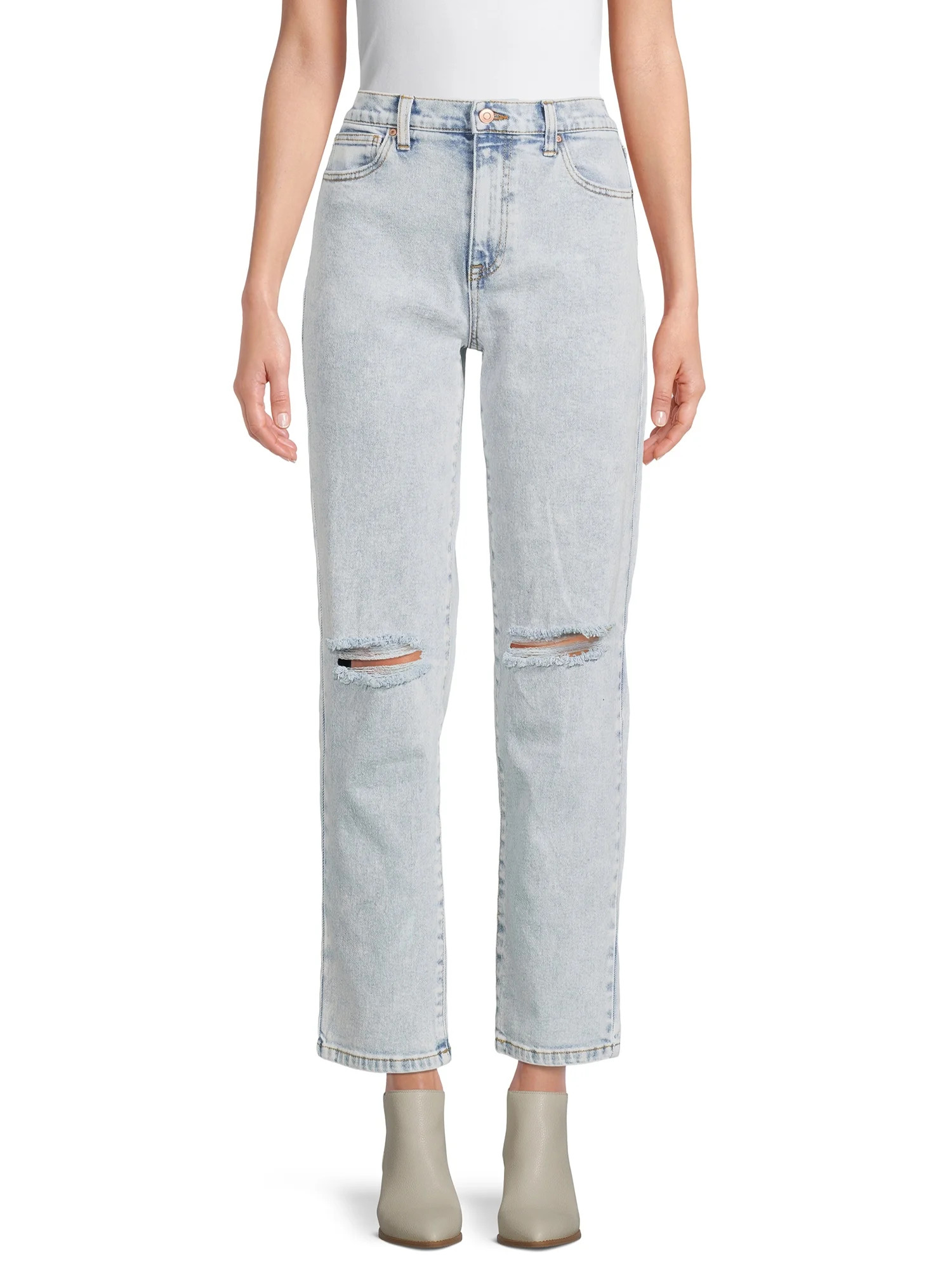 No Boundaries Juniors' High-Rise Dad Jeans | Walmart (US)