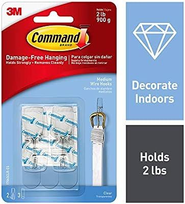 Command Clear Toggle Hooks, Decorate Damage-Free, Indoor Use (17065CLR-ES) | Amazon (US)