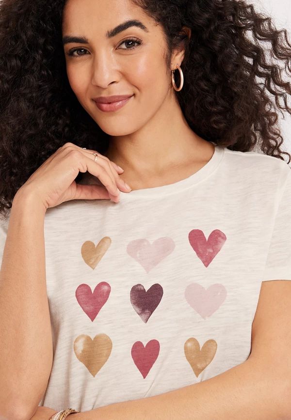 Stacked Hearts Graphic Tee | Maurices