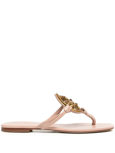 logo-plaque flat sandals | Farfetch (RoW)