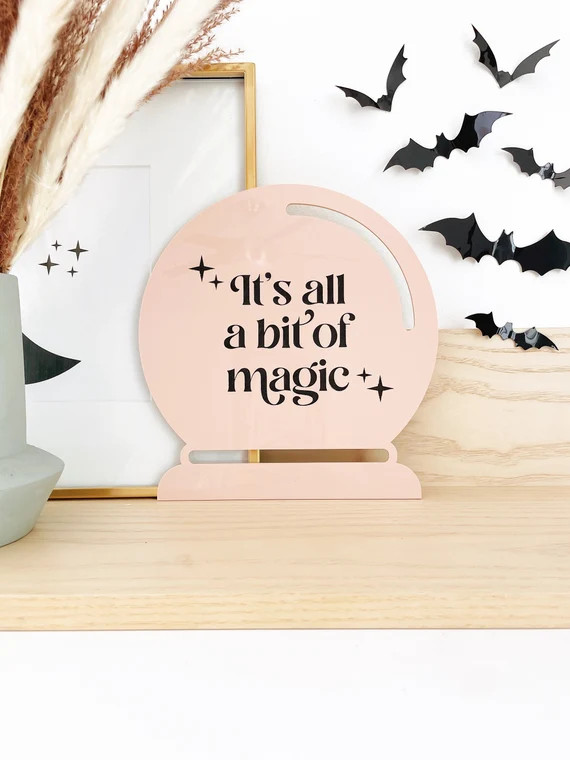 Halloween Sign Bit of Magic Sign Modern Halloween Sign - Etsy | Etsy (US)