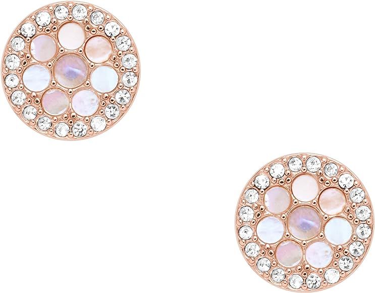 Fossil Women's Rose Gold-Tone Stud Earrings, Color: Rose Gold (Model: JF02906791) | Amazon (US)