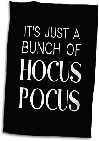 3dRose Towel, Its just a Bunch of Hocus Pocus. White Lettering on Black Background | Amazon (US)