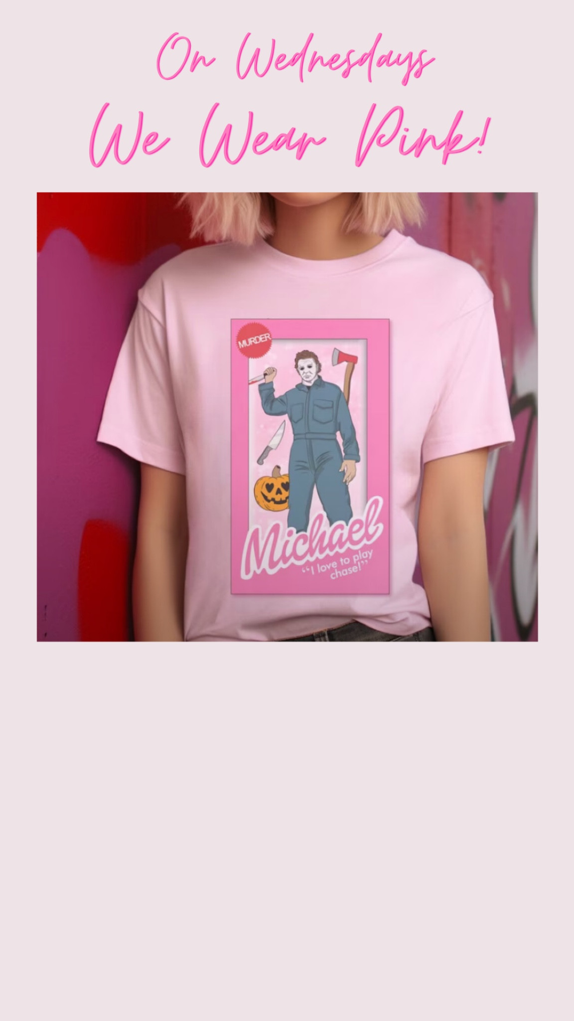 Pink Michael Meyers tee

#LTKHoliday #LTKHalloween #LTKSeasonal