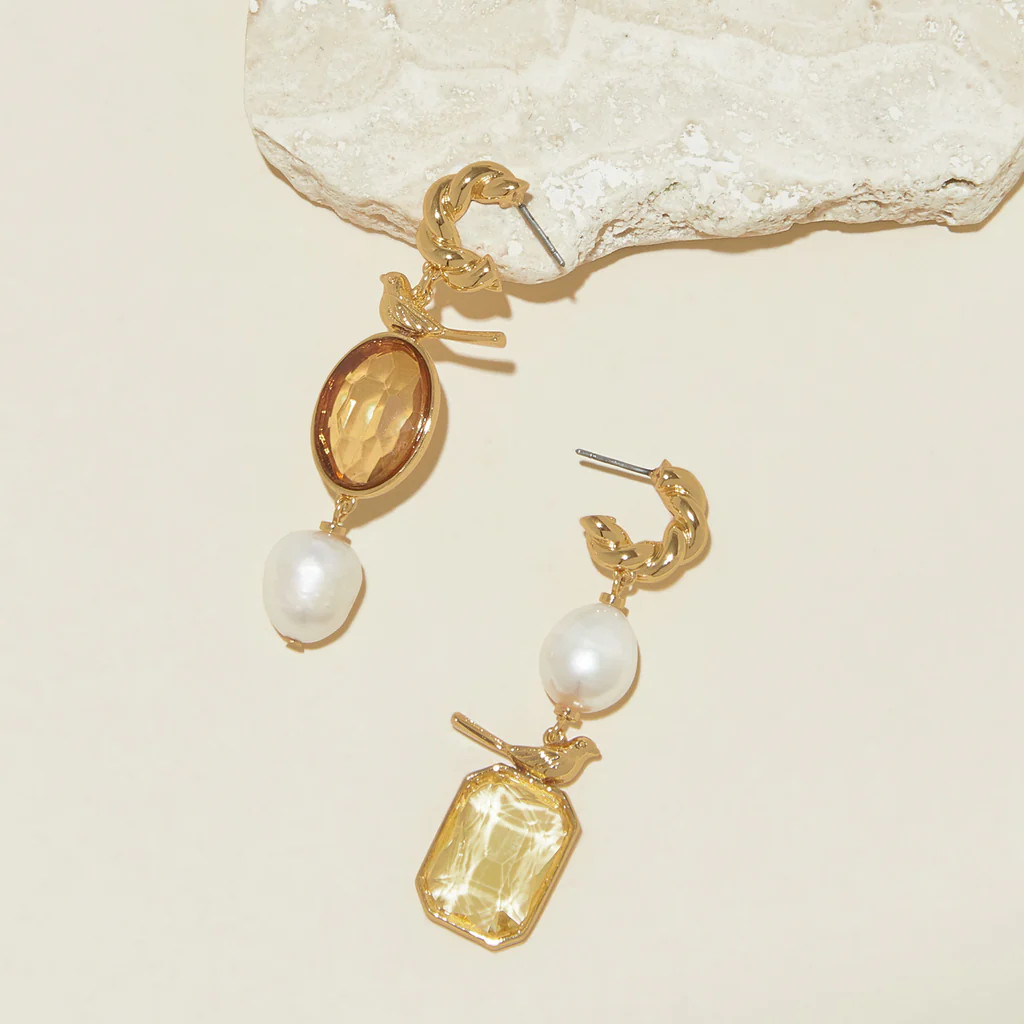 Leonie Dangle Earrings Yellow | Mignonne Gavigan