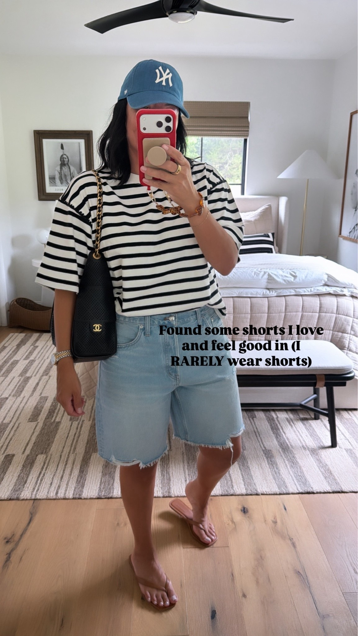 Wearing a medium in the t-shirt and a size 29 in the shorts (I’m a curvy size 8).

#LTKMidsize #LTKOver40 #LTKootd
