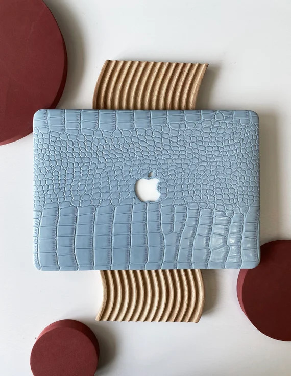 Crocodile Print Blue Hard Case Cover for Macbook Air 13 | Etsy | Etsy (US)