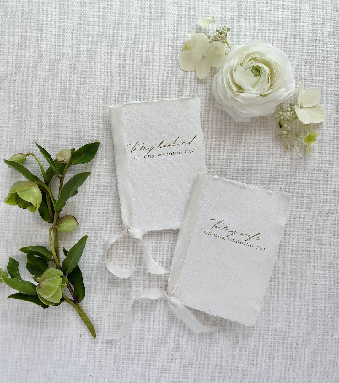 His and Hers - To My Husband/Wife Foil Pressed Vow Books | Etsy ROW