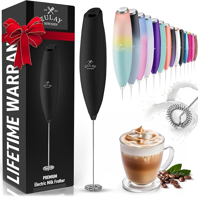 Zulay Powerful Milk Frother for Coffee with Powerful Motor - Handheld Frother Electric Whisk, Mil... | Amazon (US)