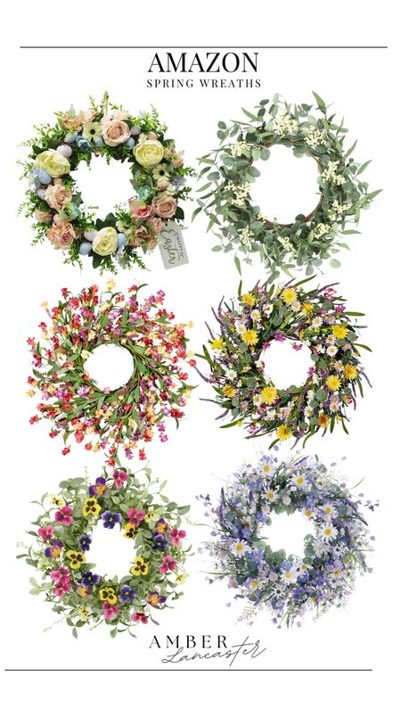 Spring wreaths, all from Amazon.

#LTKhome #LTKfindsunder50 #LTKfindsunder100