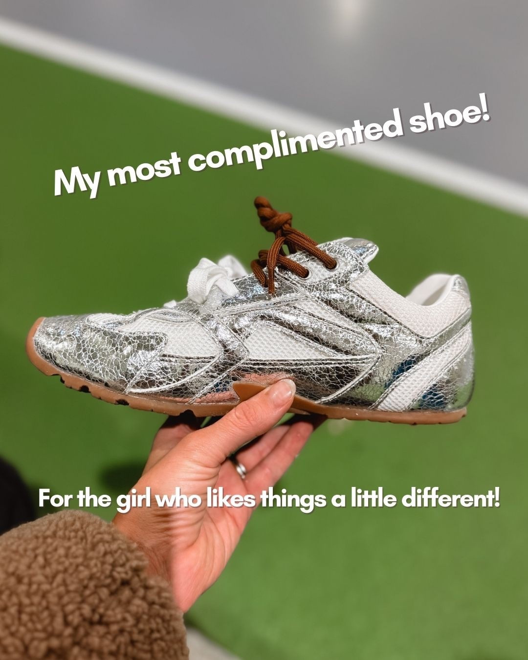 These metallic Steve Madden sneakers are the perfect gift for the girl who likes things a little bit different! I treat these as a neutral shoe and they go with so many different outfits!

#LTKFindsUnder100 #LTKGiftGuide