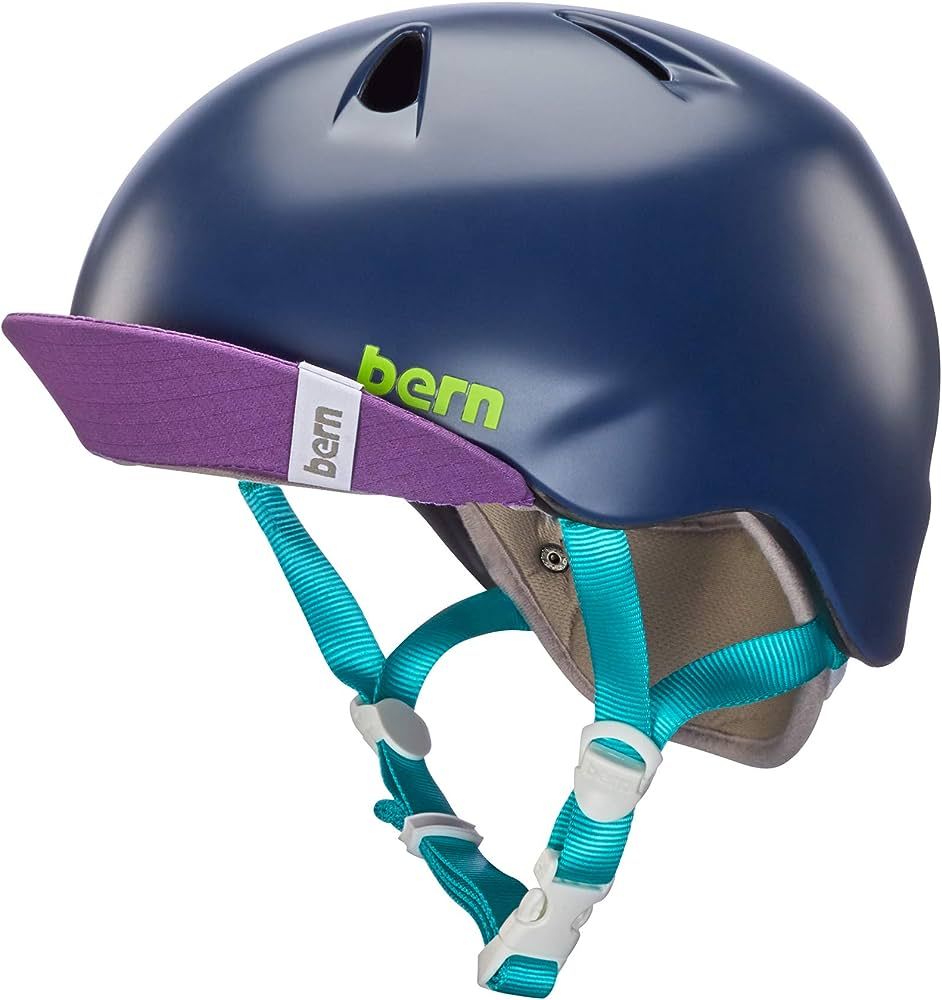 BERN - Kid's Nina Helmet, Satin Navy Blue w/ Flip Visor, S/M | Amazon (US)