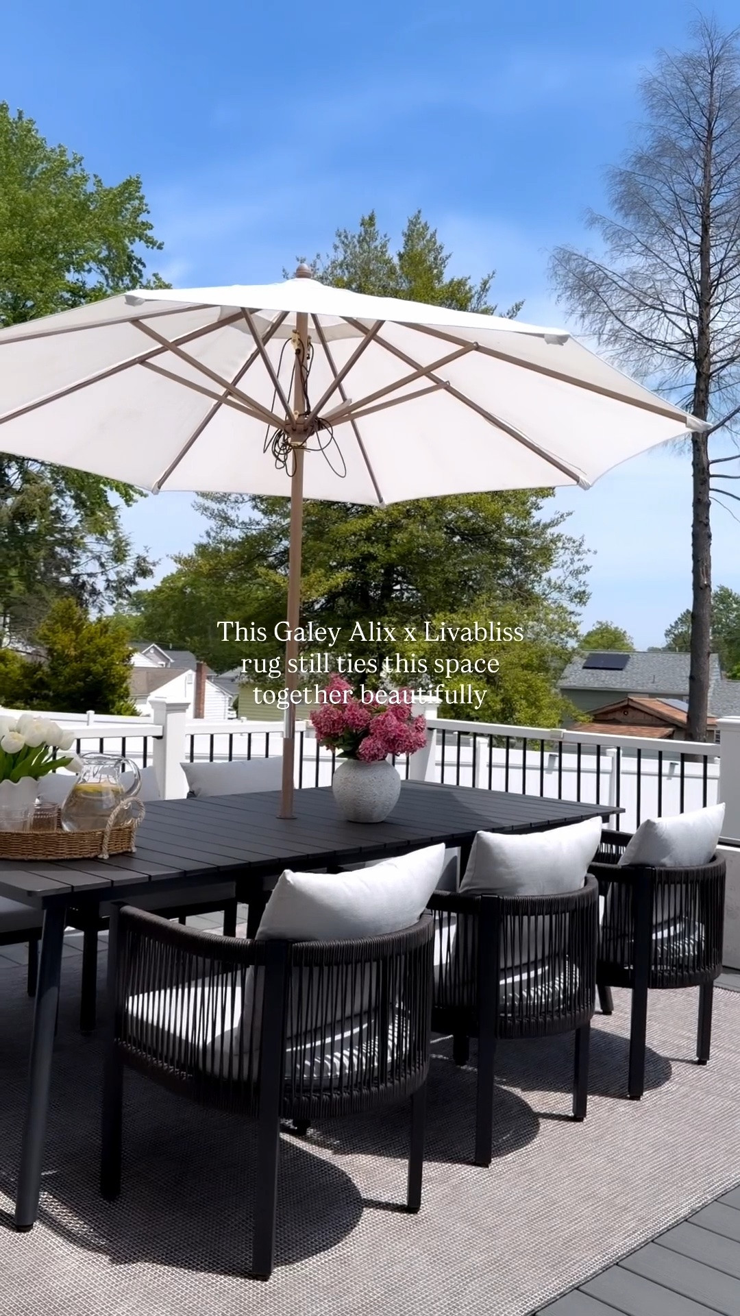 Creating an outdoor space always starts with the foundation for me and this Galey Alix x Livabliss rug completely brought my backyard deck vision to life ✨ The warmth, texture, and tones instantly made the space feel styled, inviting, and connected to the rest of my home.
I wanted this area to feel like an outdoor living room cozy enough for slow mornings and beautiful enough for entertaining all summer long 🤍 Everything came together so perfectly.
Everything is linked on my LTK and available at @wayfair @livabliss @galeyalix ✨
#ad #wayfairpartner #galeyalixxlivabliss #galeyalix #livabliss #wayfair