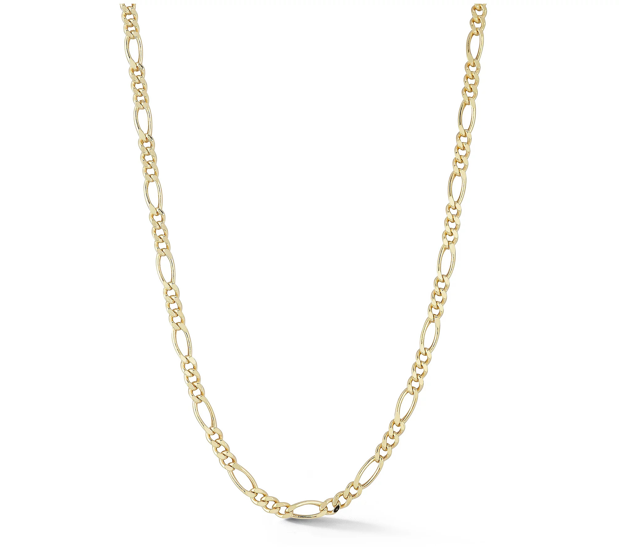 Italian Gold Figaro Chain Necklace, 14K | QVC