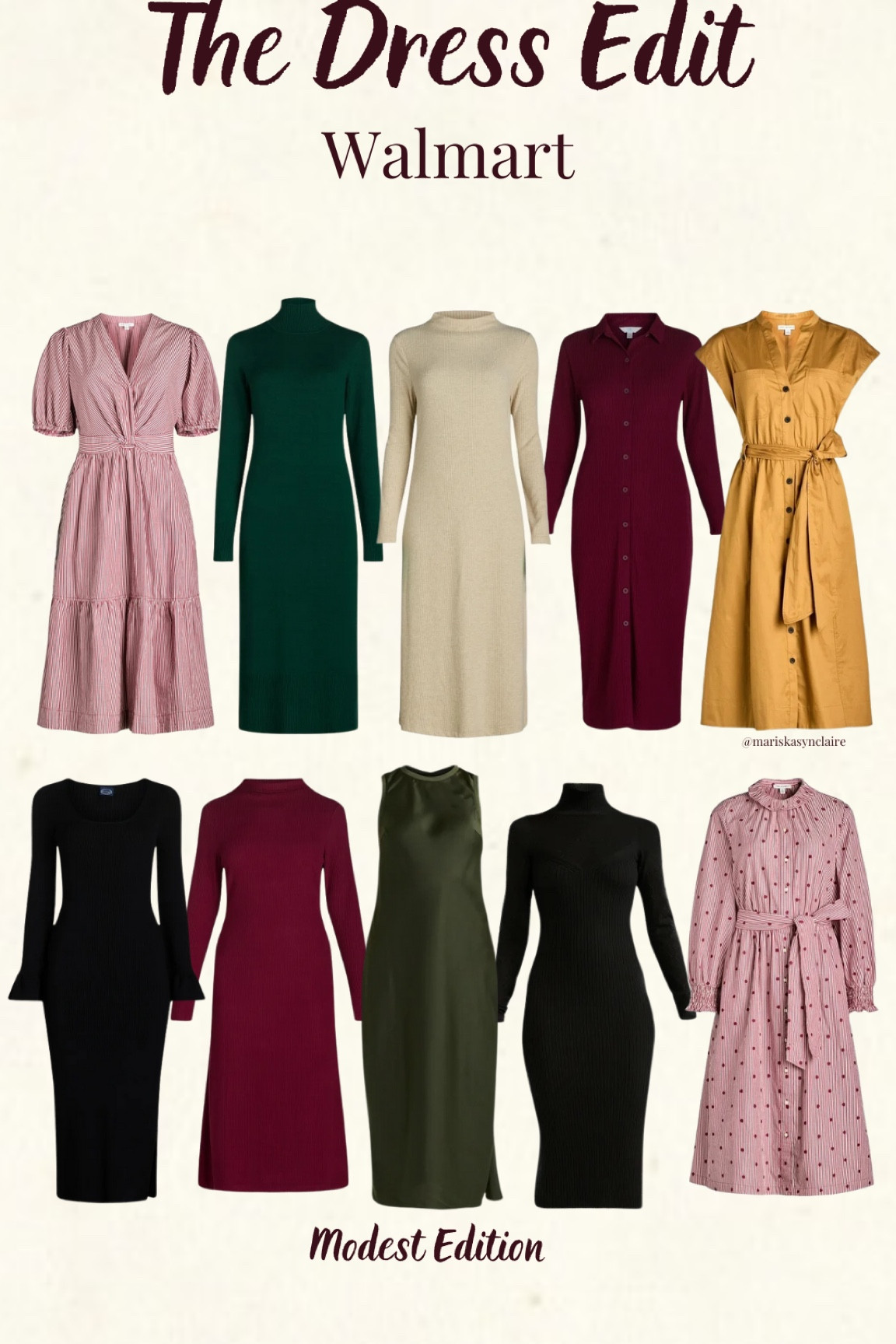 The Dress Edit at Walmart. The modest edition  

#LTKFindsUnder50 #LTKStyleTip #LTKWorkwear