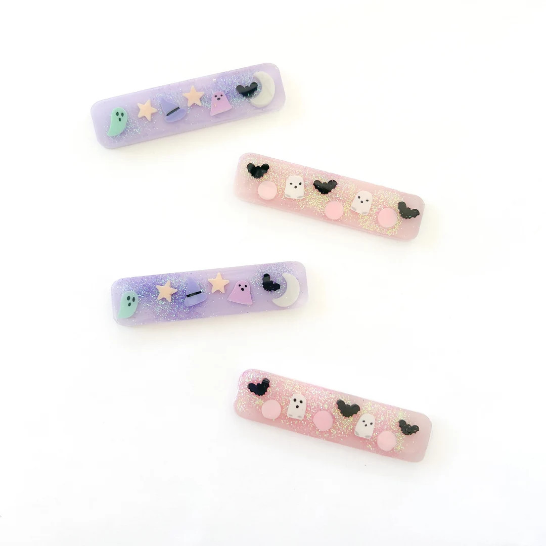 Halloween Ghost Hair Clip - Girls Hair Clip - Girls Halloween Hair Clip - Glitter Hair Clip- Ghos... | Etsy (US)