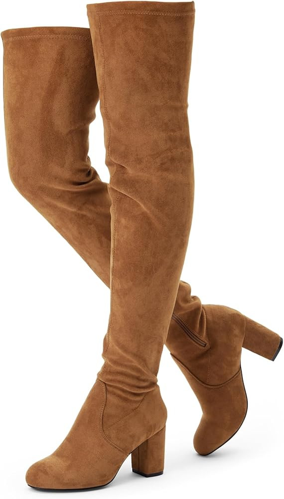 Women's 992 Thigh High |Over The Knee Boots Suede Long Boot with Inner Zipper | Amazon (US)