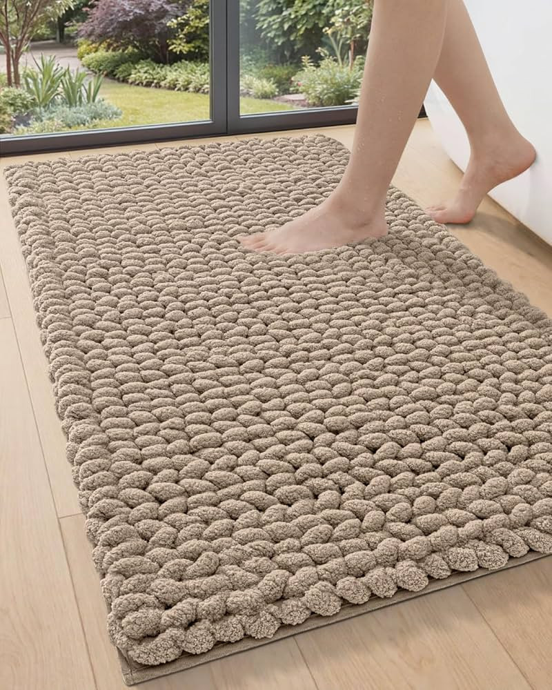 DEXI Bathroom Rugs 24x43, Non Slip Washable Bath Mat, Luxury Chenille Super Absorbent Ultra Thick... | Amazon (US)