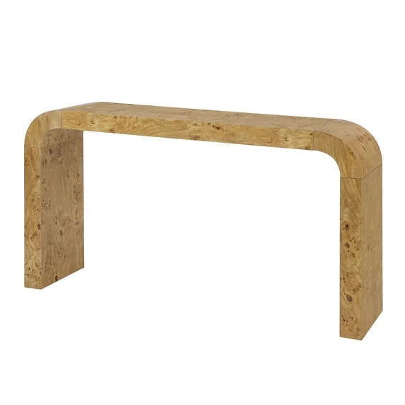 Christopher Knight Home 64" Minimalist Wooden Console Table for Entryway, Waterfall Design, Natur... | Walmart (US)