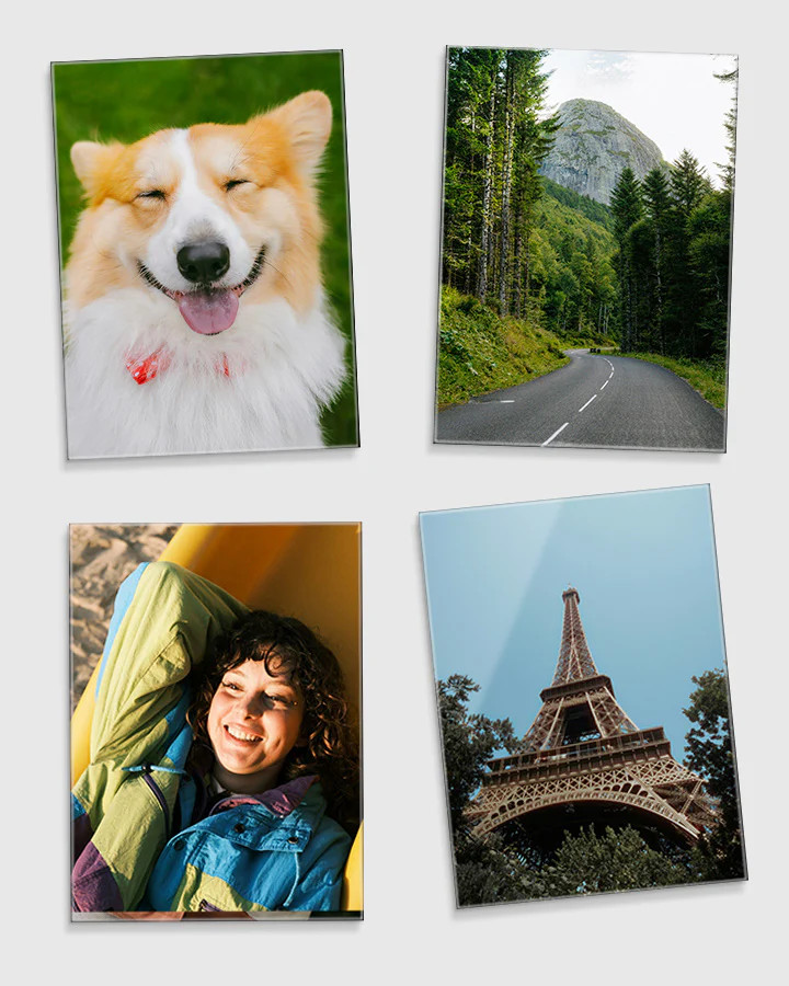 4 Medium Glass Prints Bundle | Fracture