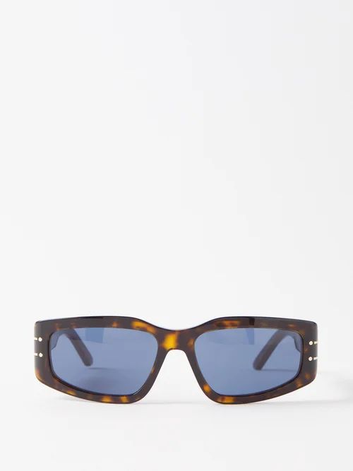 Dior - Diorsignature S9u Tortoiseshell-acetate Sunglasses - Womens - Black Brown Multi | Matches (US)