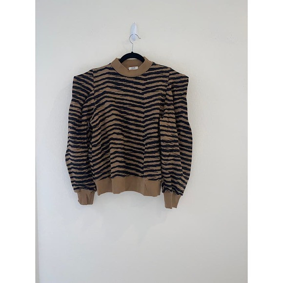 AGOLDE Folded Sleeve Sweatshirt Animal Print Serpentine Size Medium NWT | Poshmark