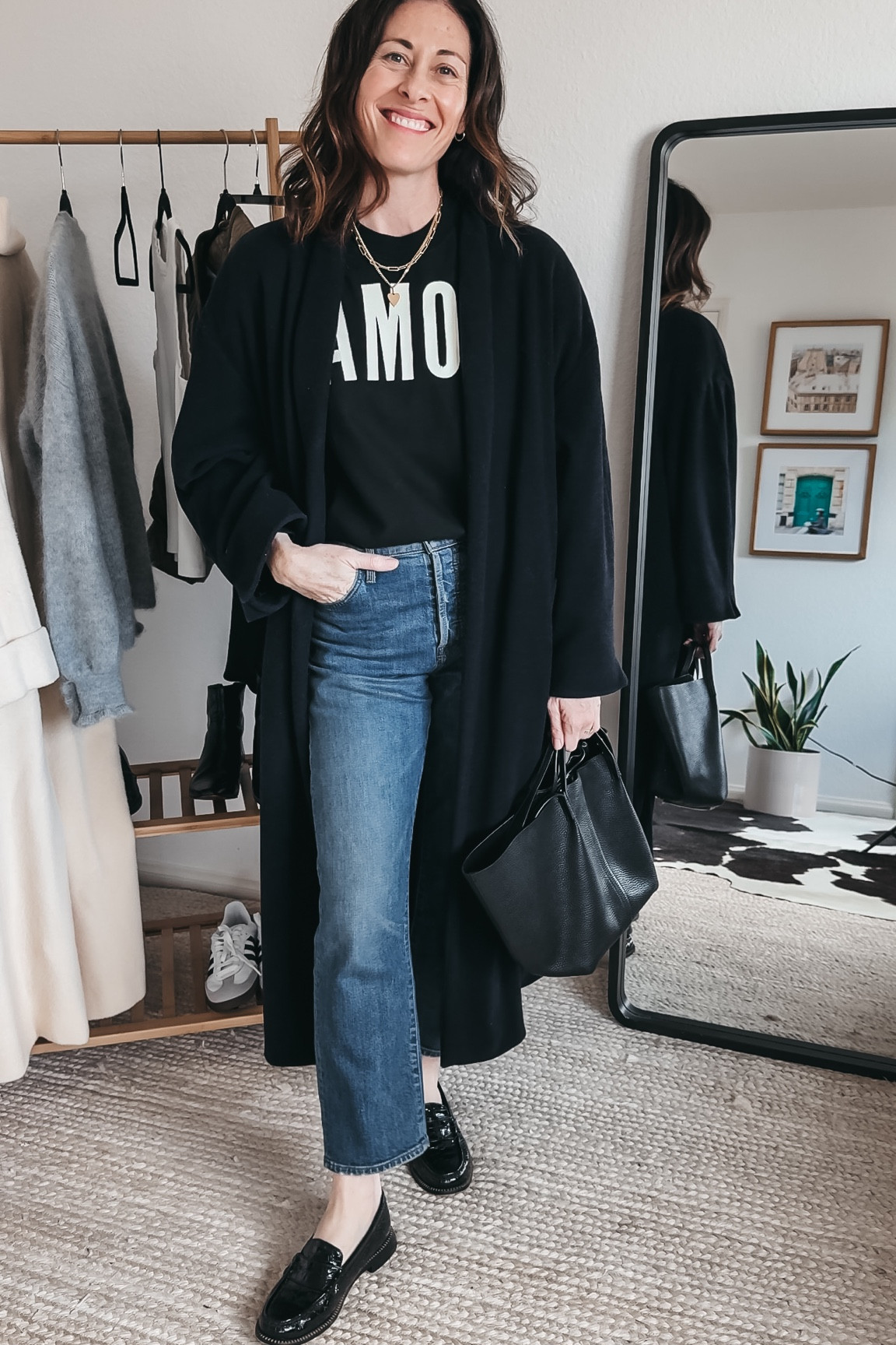 Loafer styling - 

Jeans are mother ditcher 
Elba loafers in black croc - freda salvador - code 15CONNI for 15% off

Jacket is vintage but I linked one similar 
Bag is AllSaints 
Sweater is Clare V


#LTKMostLoved #LTKstyletip #LTKshoecrush