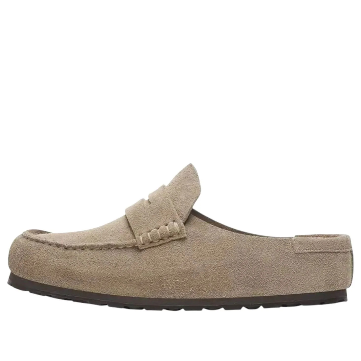 Birkenstock Naples Wrapped Suede Leather 'Taupe' 1029675 | KICKS CREW