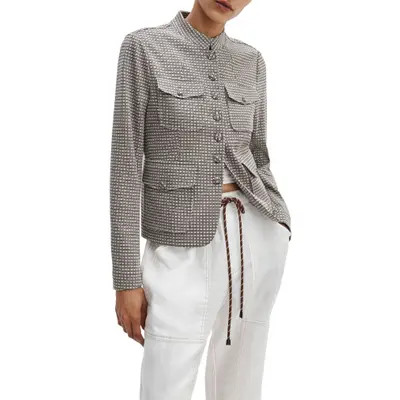 rag & bone Mercer Ponte Blazer in Black Plaid at Nordstrom, Size 0 | Nordstrom