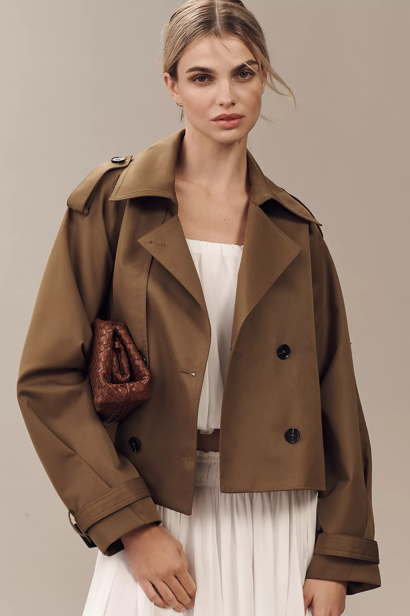 By Anthropologie Cropped Trench Coat | Anthropologie (US)