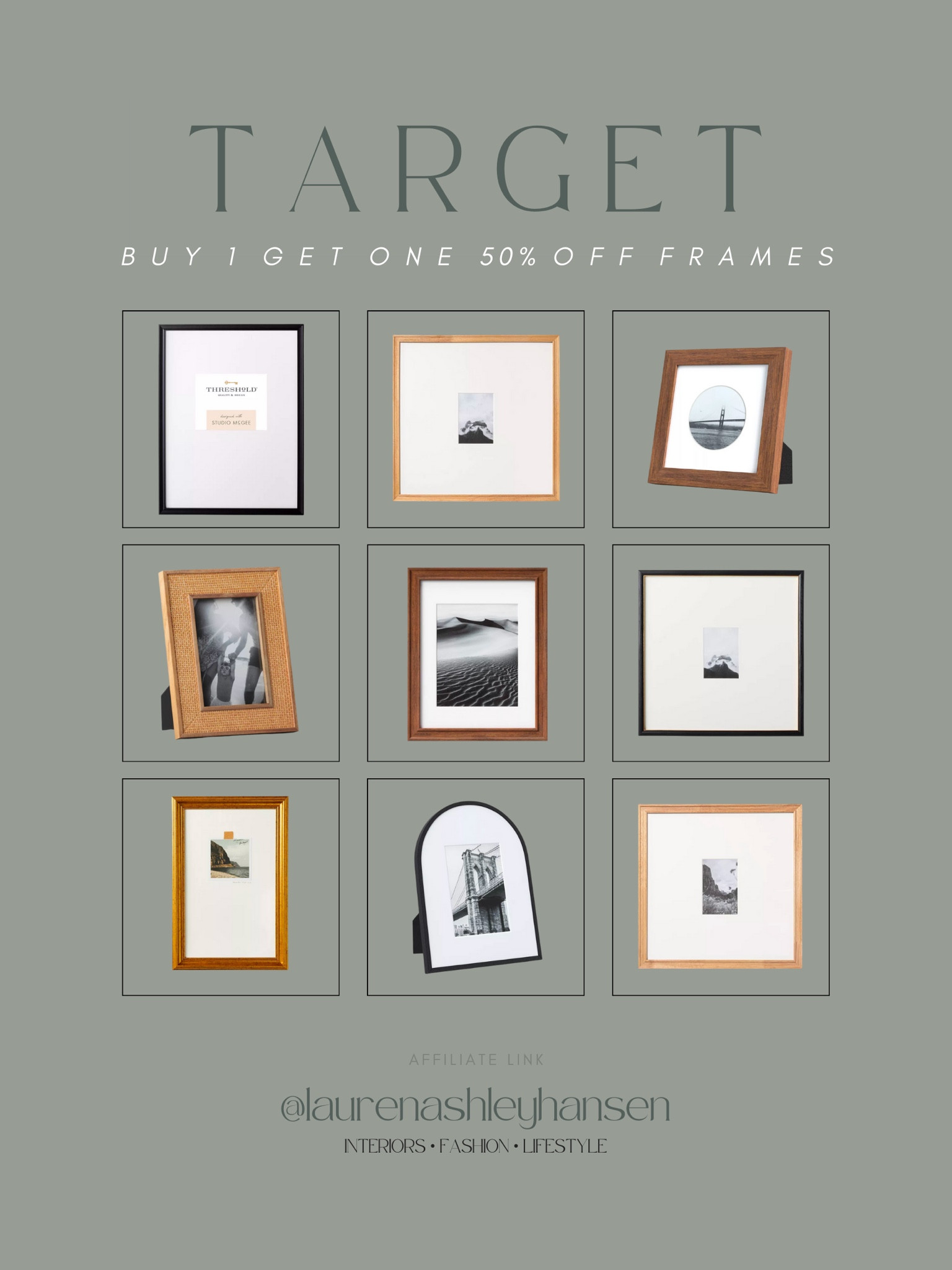 If you’re looking to frame some new family photos or prints for your home, select Target frames are buy one get one 50% off right now. I have a few of these in my home and they’re truly perfect for both photos and art! 

#LTKstyletip #LTKhome #LTKsalealert