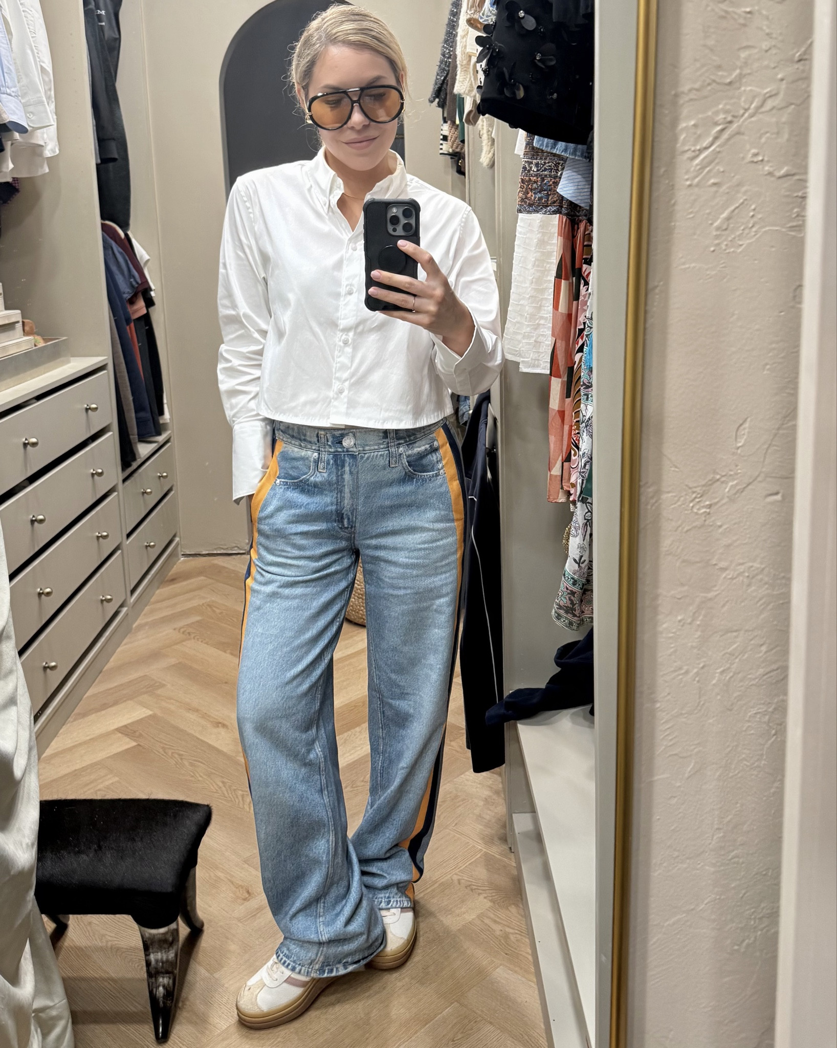 This cropped button down seems so luxe but is $20 on Amazon! And these are the viral pj jeans - I’m obsessed!


#LTKdayinmylife #LTKOver40 #LTKootd