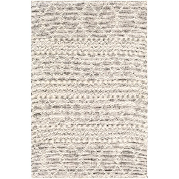 The Curated Nomad Bradrick Handmade Farmhouse Trellis Wool Area Rug - 8' x 10' - Charcoal | Bed Bath & Beyond