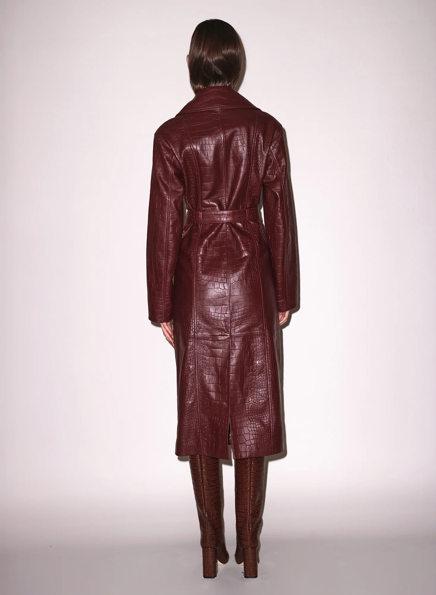 Fleur du Mal Croc Leather Trench | Fleur du Mal
