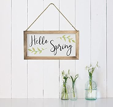 KIBAGA Farmhouse Wall Decor Signs For Fall With Interchangeable Sayings - Rustic 9X17” Wood Pic... | Amazon (US)