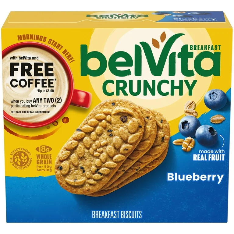 belVita Breakfast Bars Biscuits, Blueberry, 5 Packs (4 Biscuits Per Pack) | Walmart (US)
