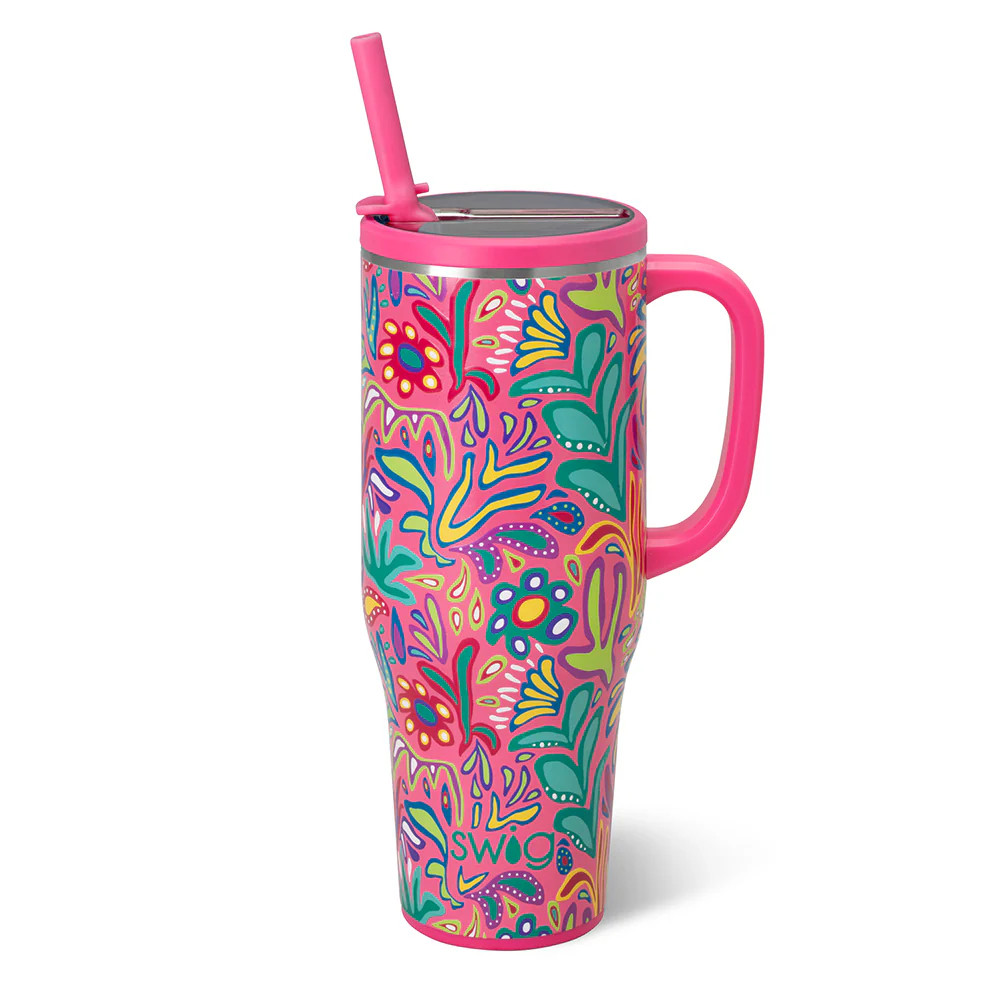 Flora Rosa Mega Mug 40oz | Swig Life